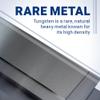 Tungsten & Aluminum 1.5" Cube Set - Engraved Elemental Symbol view 3