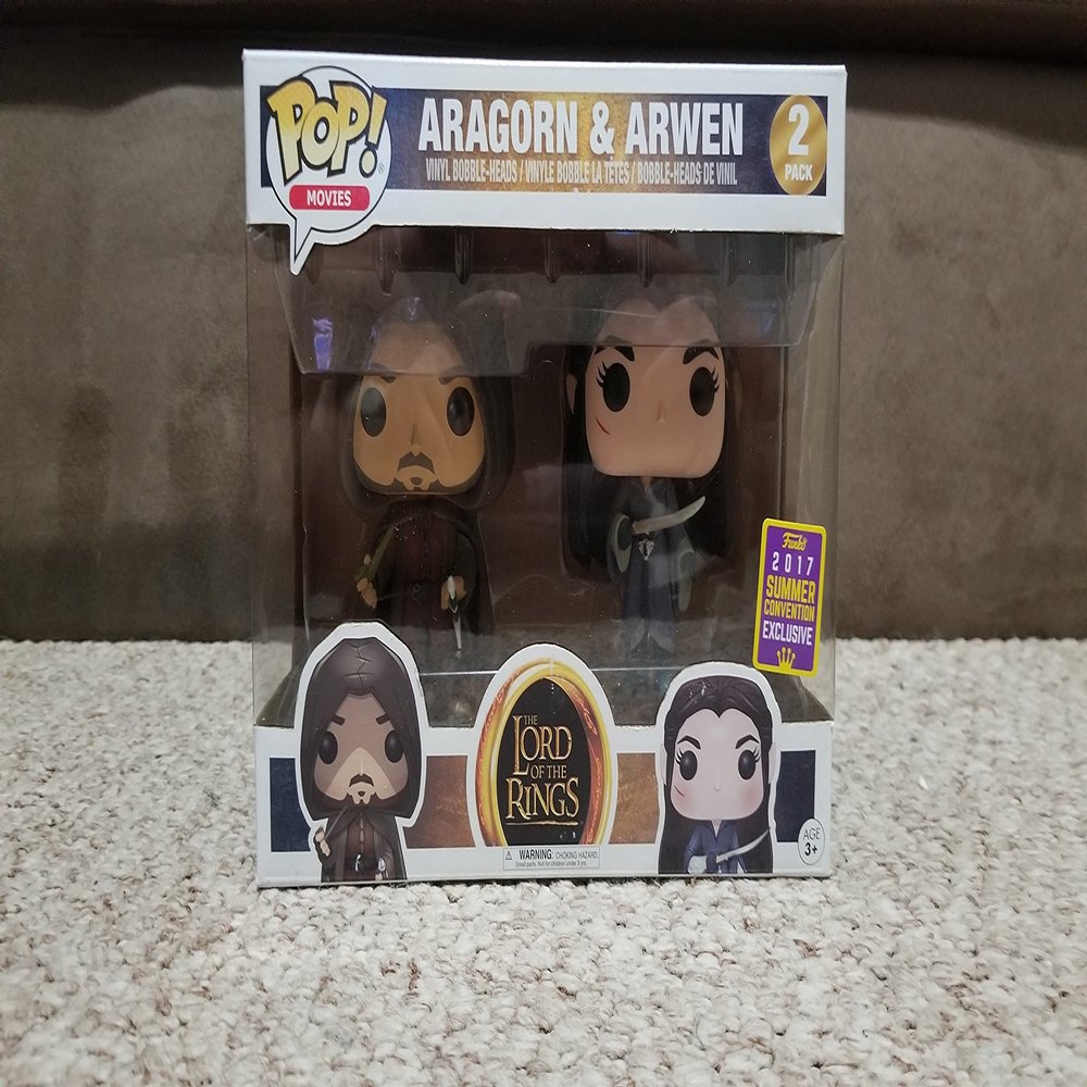 Lord of the Rings Funko POP! Movies Aragorn & Arwen Exclusive Vinyl Figure 2-Pack