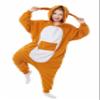 CANASOUR Kangaroo Costumes Kids Christmas Halloween Anime Cosplay Animal One Piece Onesie Pajamas 10-12 Years Girls Boys (10-12 Years, Kangaroo Orange) view 2