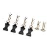 1 Set of Metal Body Clips Pins with Pull Tabs for 1/10 Axial SCX10 RC Model Crawler Car (Black) view 3