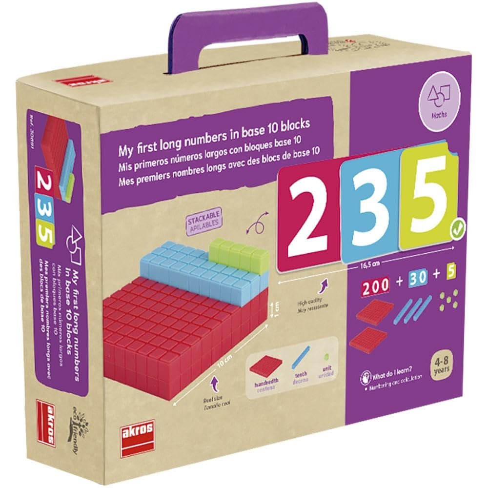 Akros (AKRP1) 30691 Akros My First Long Numbers Logic and Calculation, Multi-Colour