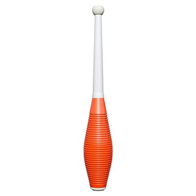 Henrys Loop Grip Juggling Club (Orange) - Single Juggling Club (52 cm) - Includes Knobs, Tops, Protective Ring - Suitable for Child, Youth - Unisex - Hand-Powered