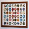 sfDisplay.com,LLC. 48 Casino Chip Coin Frame Display Case with Custom Colored Matting (Walnut Wood Frame, White/Black) view 1