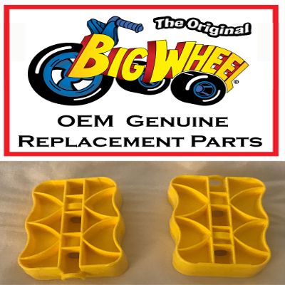 Yellow PEDALS for The Original Big Wheel Spin-Out Racer/ Mighty Wheels, Original Replacement Parts