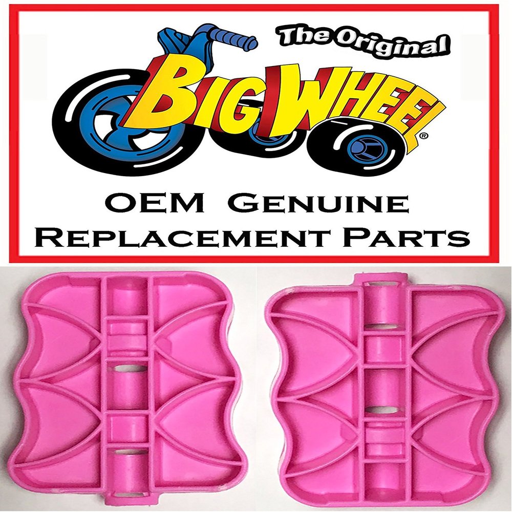 Pair of Pink PEDALS for The Original Big Wheel Spin-Out Racer/ Mighty Wheels, Original Replacement Parts