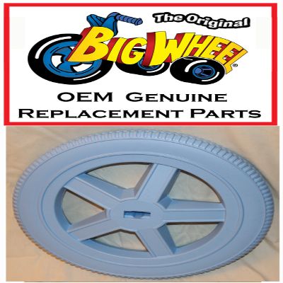 Baby Blue FRONT WHEEL for The Original Big Wheel HOT CYCLE, Original Replacement Parts