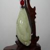 2.5"China Certified Hetian Nephrite Jade Fortune Pixiu Hand Carved Necklace Pendant9385 view 2