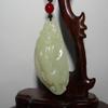 2.5"China Certified Hetian Nephrite Jade Fortune Pixiu Hand Carved Necklace Pendant9385 view 3