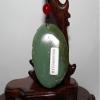 2"China Nature Certified Hetian Nephrite Jade Fortune Gold Fish and Basket Pendant view 4