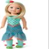 American Girl WellieWishers 14.5-inch Camille Doll with Blue Leotard, Mermaid Skirt, Headband, and Boots, For Ages 4+ view 1