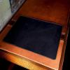 Black Leather Desk Pad Custom Desktop Mat in Full-Grain Leather Table Pad Protective Table Cover view 1