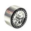RCLIONS Aluminum 2.2" Beadlock Wheels/Rims for 1/10 Scale RC Crawler Model Car Wraith 90018 -Pack of 4 (Silver+Black) view 4