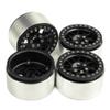 RCLIONS Aluminum Alloy 2.2 Beadlock Wheels/Rims for 1/10 Scale RC Crawler Model Car Wraith 90018 -Pack of 4 (Black) view 1
