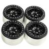 RCLIONS Aluminum Alloy 2.2 Beadlock Wheels/Rims for 1/10 Scale RC Crawler Model Car Wraith 90018 -Pack of 4 (Black) view 2