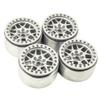 RCLIONS Aluminum 2.2" Beadlock Wheels Rims for 1/10 Scale RC Crawler Model Car Wraith,SCX10,TRX4 -Pack of 4 (Silver) view 2
