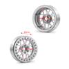 RCLIONS Aluminum 2.2inch Beadlock Wheels Rims for SCX10 TRX4 Wraith 1/10 Crawler RC Model Car-(Matte-Silver) view 2