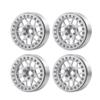 RCLIONS Aluminum 2.2inch Beadlock Wheels Rims for SCX10 TRX4 Wraith 1/10 Crawler RC Model Car-(Matte-Silver) view 4