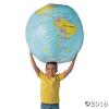 Fun Express Giant Inflatable Globe Beach Ball 33 Inch - Educational World Globe for Kids Classroom Learning | Earth Ball for Outdoor Play, Earth Day Activities & Geography Lessons view 2