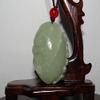 1.9"China Certified Nature Hetian Nephrite Jade Double Wealth Fish Necklace Pendants view 4