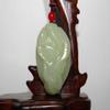 2.4"China Certified Nature Hetian Nephrite Jade Grab the Opportunity Fish Necklace Pendants view 1