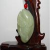 2.4"China Certified Nature Hetian Nephrite Jade Grab the Opportunity Fish Necklace Pendants view 3