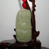 1.9"China Certified Nature Hetian Nephrite Jade Blessing Laughing Buddha Necklace Pendants view 1