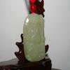 1.9"China Certified Nature Hetian Nephrite Jade Blessing Laughing Buddha Necklace Pendants view 2