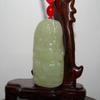 1.9"China Certified Nature Hetian Nephrite Jade Blessing Laughing Buddha Necklace Pendants view 3