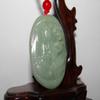 2.3"China Certified Nature Hetian Nephrite Jade Blessing Kwan-yin Hand Carved Necklace Pendants 9380 view 2