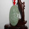 2.3"China Certified Nature Hetian Nephrite Jade Blessing Kwan-yin Hand Carved Necklace Pendants 9380 view 3