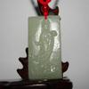 1.9"China Certified Nature Hetian Nephrite Jade Blessing Laughing Buddha Necklace Pendants view 1