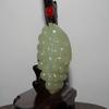 1.9"China Certified Nature Hetian Nephrite Jade Blessing Grape Hand Carved Necklace Pendants view 2
