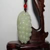 1.9"China Certified Nature Hetian Nephrite Jade Blessing Grape Hand Carved Necklace Pendants view 4