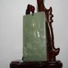 2.4"China Certified Nature Hetian Nephrite Jade Blessing Kwan-yin Necklace Pendants view 3