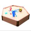Frame It All 300001511 Two Inch Series Composite Hexagon Sandbox Kit with Collapsible Cover, 7' x 8' x 11 " view 1