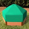 Frame It All 300001511 Two Inch Series Composite Hexagon Sandbox Kit with Collapsible Cover, 7' x 8' x 11 " view 3