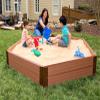 Frame It All 300001511 Two Inch Series Composite Hexagon Sandbox Kit with Collapsible Cover, 7' x 8' x 11 " view 4