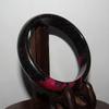 2.8" China Certified Nature Plum blossom Jade Pink and Green Flower Bangle Bracelets8471 view 2