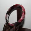 2.4" China Certified Nature Plum blossom Jade Light Red and Green Flower Bangle Bracelets8476 view 1