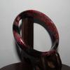 2.4" China Certified Nature Plum blossom Jade Light Red and Green Flower Bangle Bracelets8476 view 2