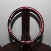 2.4" China Certified Nature Plum blossom Jade Light Red and Green Flower Bangle Bracelets8476 view 3