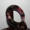 2.4" China Certified Nature Plum blossom Jade Pink and Green Flower Bangle Bracelets8484 view 2