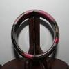 2.4" China Certified Nature Plum blossom Jade Pink and Green Flower Bangle Bracelets8484 view 4