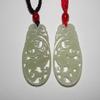 2"China Certified Nature Hetian Nephrite Jade Auspicious Dragon Necklace Pendants view 1