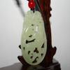 2"China Certified Nature Hetian Nephrite Jade Auspicious Dragon Necklace Pendants view 3