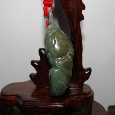 1.8"China Certified Nature Hetian Nephrite Jade Fortune Solid Pixiu Pendants