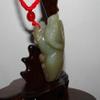 1.9"China Certified Nature Hetian Nephrite Jade Auspicious Ox Pair Necklace Pendants view 4
