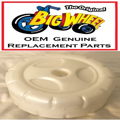 WHITE REAR WHEEL for The Original Big Wheel Racer/ Mighty Wheels, Original Replacement Parts