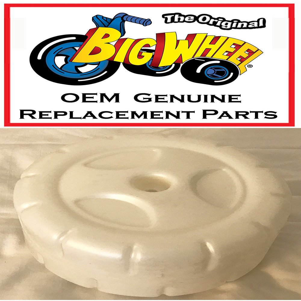 WHITE REAR WHEEL for The Original Big Wheel Racer/ Mighty Wheels, Original Replacement Parts