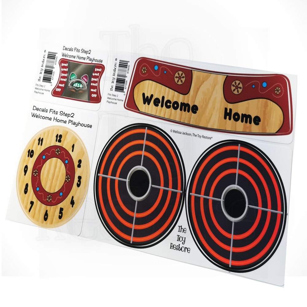 Toy Restore Replacement Stickers Fits Step2 Welcome Home Playhouse Cubby House